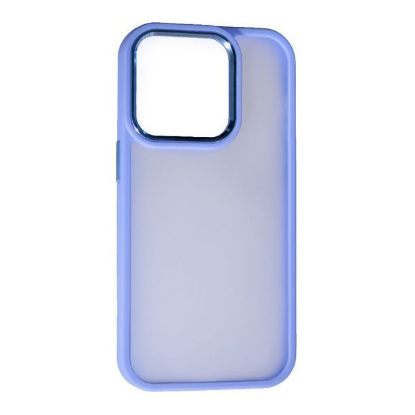 TPU чохол Matte Metal Buttons на iPhone 14 Pro Max (на айфон 14 про макс) блакитний 086616 фото