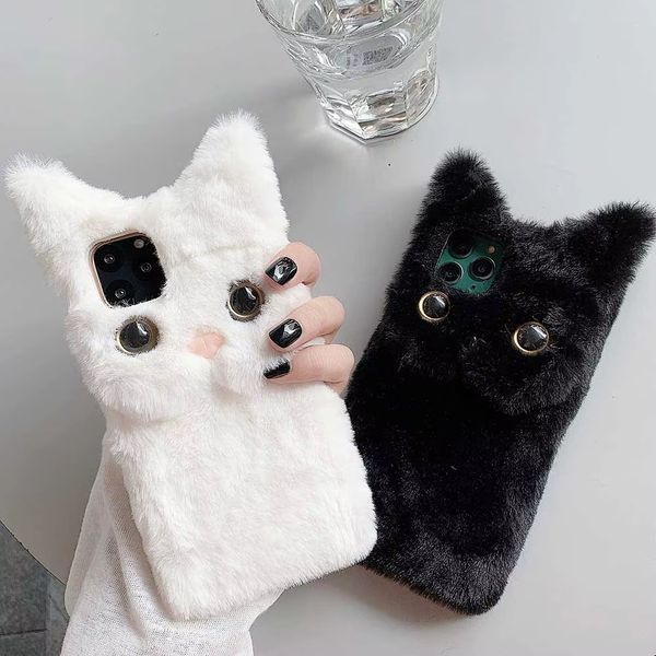 Чохол пухнастий Fluffy Cat на iPhone 15 Pro Max / білий 098137 фото