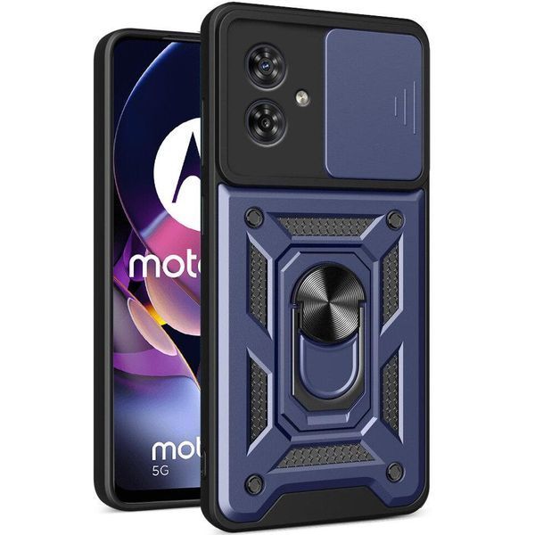 PC + TPU чохол Camshield armor для Motorola G54 / синій 093592 фото