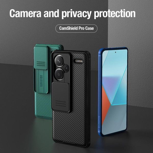 Чехол CamShield Pro Case Nillkin на Xiaomi Redmi Note 13 Pro Plus (5G) / синий 096612 фото