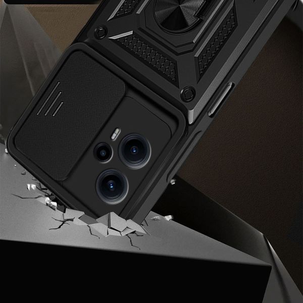 PC + TPU чехол Camshield armor для Poco F5 / черный 089333 фото