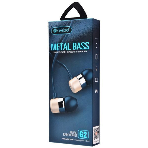 Навушники Celebrat G2 Metal Bass (3 види) 54295 фото