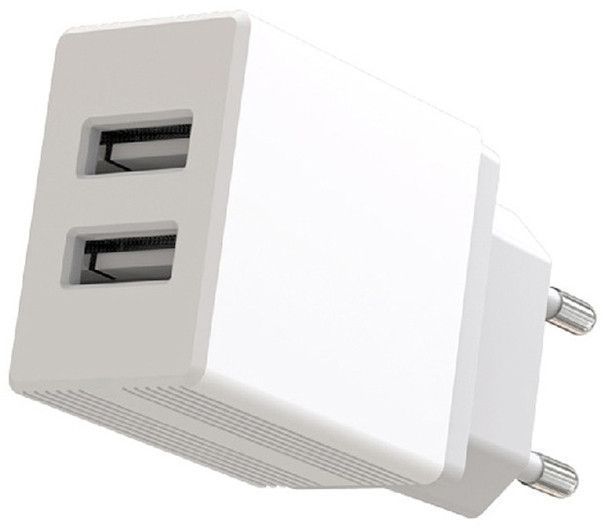 СЗП XO L75 + кабель Type-C (2 USB 2.4 A) білий 87161 фото