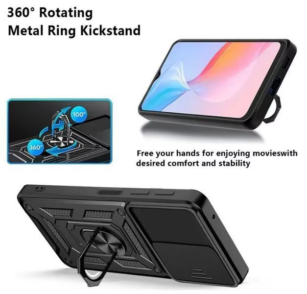 PC + TPU чехол Camshield Armor для Infinix Hot 50i (X6531B) / черный 097994 фото