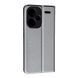 Шкіряний чохол-книжка Fibra case на Xiaomi Redmi Note 13 Pro Plus (5G) / сірий 095881 фото 2
