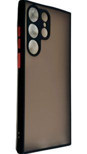 TPU чехол накладка Matte Color Case для Samsung Galaxy S23 Ultra черный 092168 фото