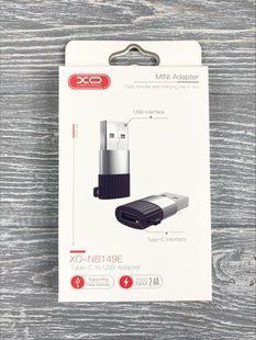 USB переходник XO NB149E с Type-C на USB черный 84451 фото
