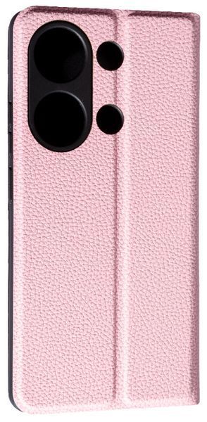 Шкіряний чохол-книжка Fibra case на Xiaomi Redmi Note 13 Pro (4G) / рожевий 200782 фото