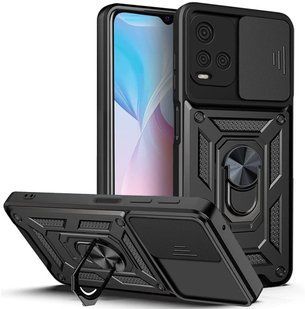 PC + TPU чохол Camshield armor для Vivo Y21s / чорний 90506 фото