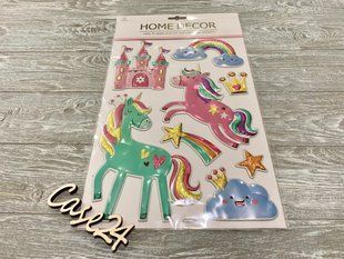 Набір декоративних наклейок Home Decor Royal Unicorn (210 на 300 мм) 17403 фото