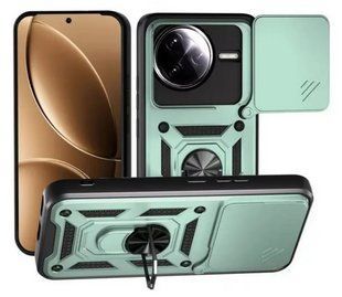 PC + TPU чохол Camshield Armor для Poco F7 Pro / зелений 203432 фото