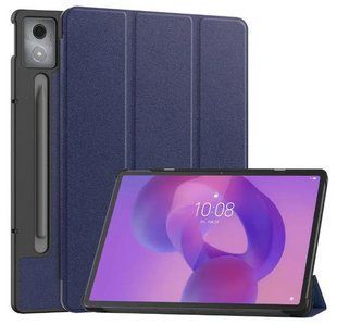 Шкіряний чохол книжка Crazy Horse на планшет Lenovo Xiaoxin Pad Pro (12.7") 2025 / синій 202568 фото