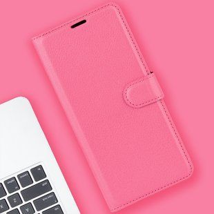 Чехол книжка Lichee для Realme 10 Pro Plus малиновый 89860 фото