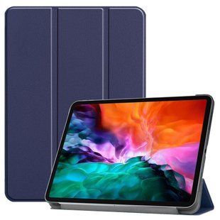 Кожаный чехол книжка Crazy Horse на планшет iPad Pro 12.9" (2022) / синий 097559 фото