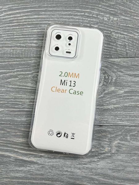Ультратонкий 0,3 мм чохол для Xiaomi 13 (на сяомі 13) прозорий 087637 фото