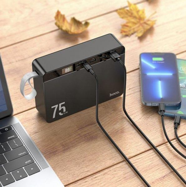 УМБ Power Bank Hoco J94 Overlord 22.5W 75000 mAh черный 087437 фото