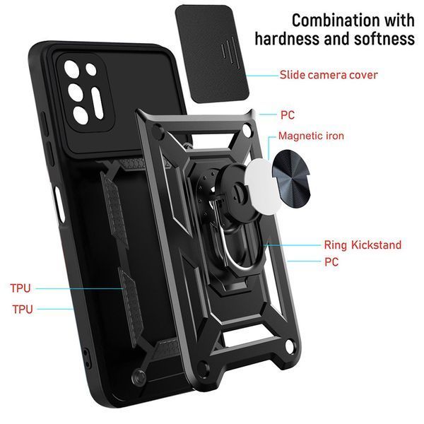 PC + TPU чехол Camshield Armor для Motorola Edge 20 / серебристый 089408 фото