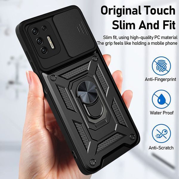 PC + TPU чехол Camshield Armor для Motorola Edge 20 / серебристый 089408 фото
