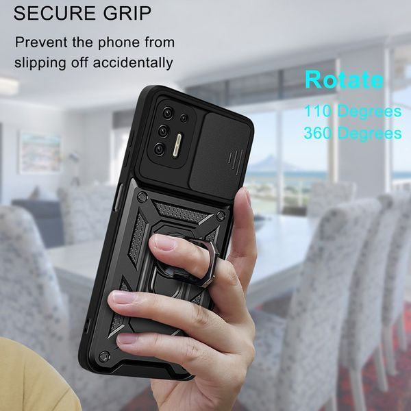 PC + TPU чехол Camshield Armor для Motorola Edge 20 / серебристый 089408 фото