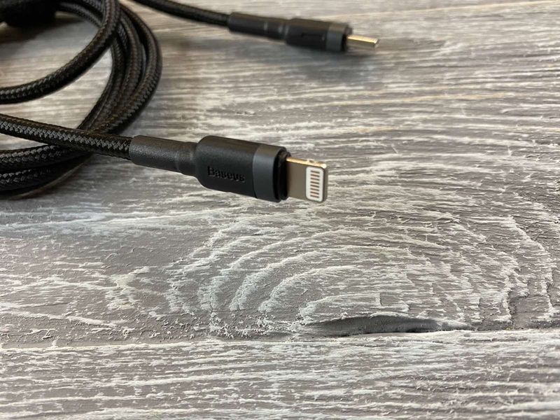 USB-кабель Baseus Cafule Type-C to Lightning 18W (1m) чорний 81920 фото