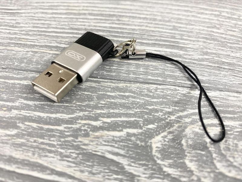 USB переходник XO NB149E с Type-C на USB черный 84451 фото