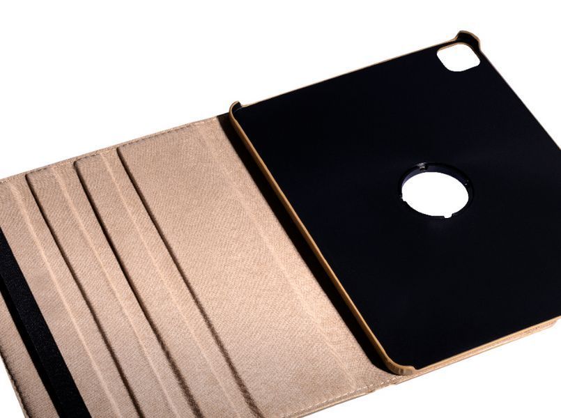 Кожаный чехол книжка 360 на Apple iPad Air 13 2024 (13") / золотой 200060 фото