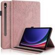 Чохол-книжка Wood Book на планшет Samsung Galaxy Tab S10 FE Plus (13.1")/рожевий