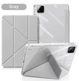 Чехол книжка Transparent Origami на Xiaomi Pad 7 (11.2") / серый 100710 фото