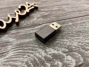 Переходник USB / Type-C черный 81294 фото