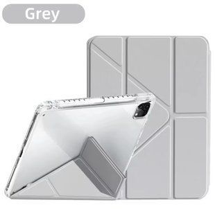 Чехол книжка Transparent Origami на iPad 10.2 (2021 / 2020 / 2019) / светло-серый 100802 фото