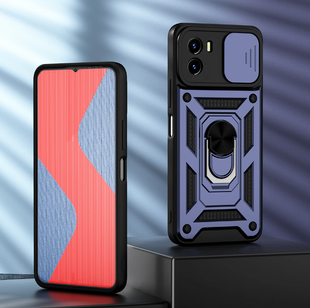 PC + TPU чехол Camshield armor для Vivo Y15s / синий 89486 фото