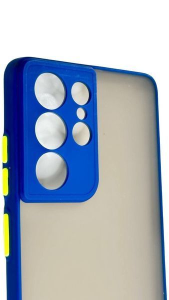TPU чохол накладка Matte Color Case для Samsung Galaxy S21 Ultra синій 092195 фото