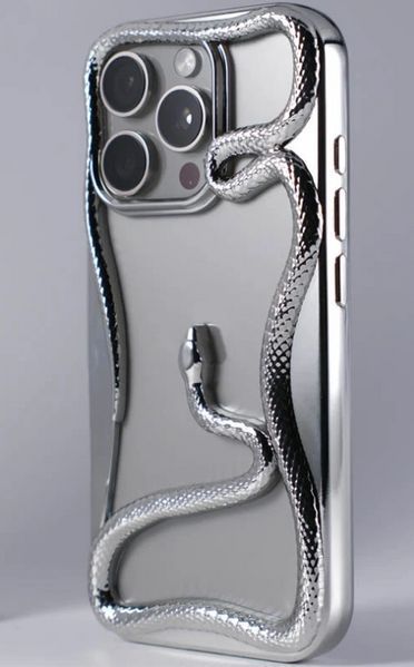 TPU чохол Snake для iPhone 14 Pro Max / silver 202148 фото