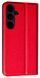 Шкіряний чохол книжка Fibra case на Samsung Galaxy S25 Plus / червоний 202120 фото 2