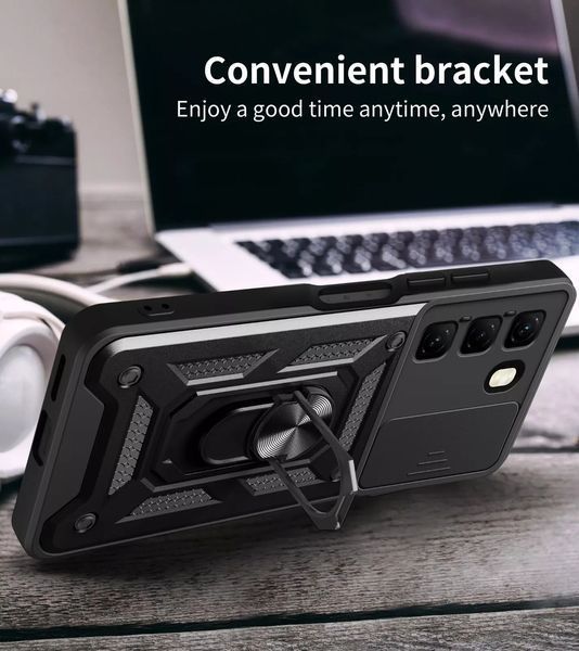 PC + TPU чехол Camshield Armor для Infinix Hot 50 Pro Plus / серебристый 097995 фото