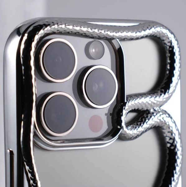 TPU чохол Snake для iPhone 14 Pro Max / silver 202148 фото