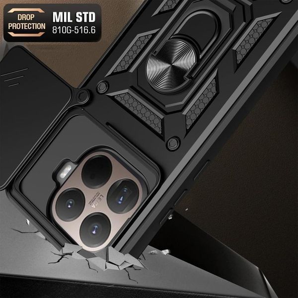 PC + TPU чехол Camshield armor для Xiaomi 15T Pro / черный 100673 фото
