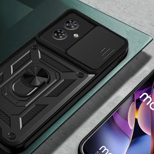 PC + TPU чохол Camshield armor для Motorola G54 / чорний 093593 фото