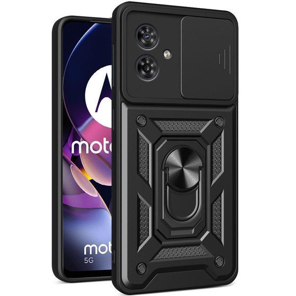 PC + TPU чохол Camshield armor для Motorola G54 / чорний 093593 фото