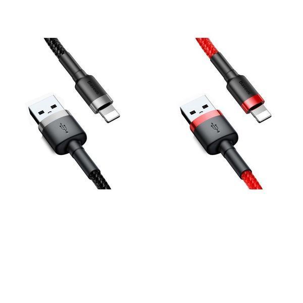 USB кабель Baseus Cafule Lightning Cable 2A (3m) (черный и красный) 80633 фото
