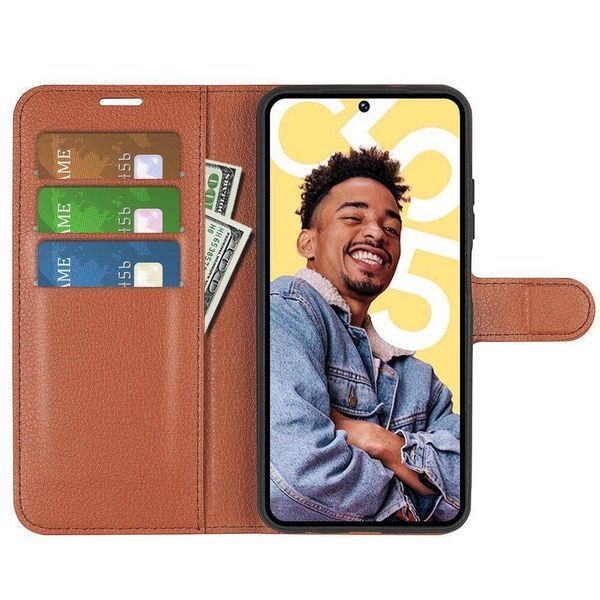 Чохол книжка Lichee для Realme C55 коричневий 089837 фото