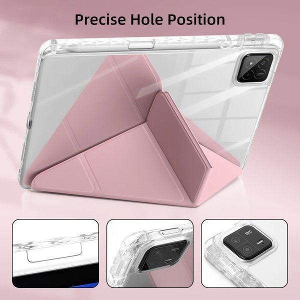 Чехол книжка Transparent Origami на Xiaomi Pad 7 (11.2") / серый 100710 фото
