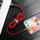 USB кабель Baseus Cafule Lightning Cable 2A (3m) (черный и красный) 80633 фото 7