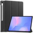 Кожаный чехол книжка Crazy Horse на планшет Samsung Galaxy Tab S10 FE Plus (13.1") / черный