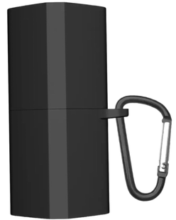 Силіконовий чохол з карабіном для Huawei Freebuds Lipstick (на хуаяві літістик) чорний 86215 фото