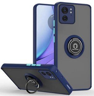 TPU чохол накладка Matte Ring Magnit для Motorola Edge 40 синій 095096 фото