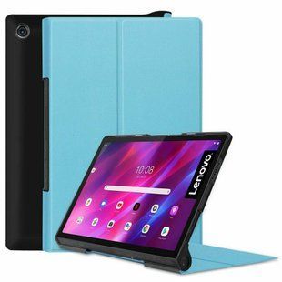 Кожаный чехол книжка Crazy Horse для Lenovo Yoga Tab 11 голубой 093964 фото