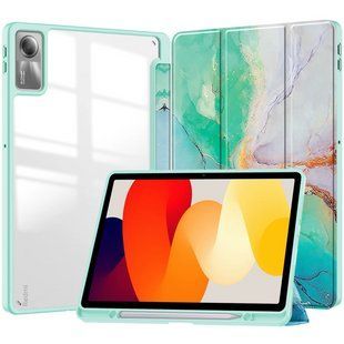 Чохол книжка Marble case на планшет Xiaomi Redmi Pad SE (11") / бірюзовий 098817 фото