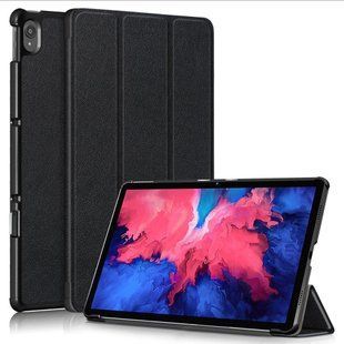 Шкіряний чохол книжка Crazy Horse для Lenovo Tab P11 Plus (11") / чорний 093916 фото