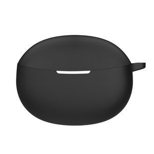 Силиконовый чехол с карабином для Realme Buds Air 3 Neo черный 89690 фото